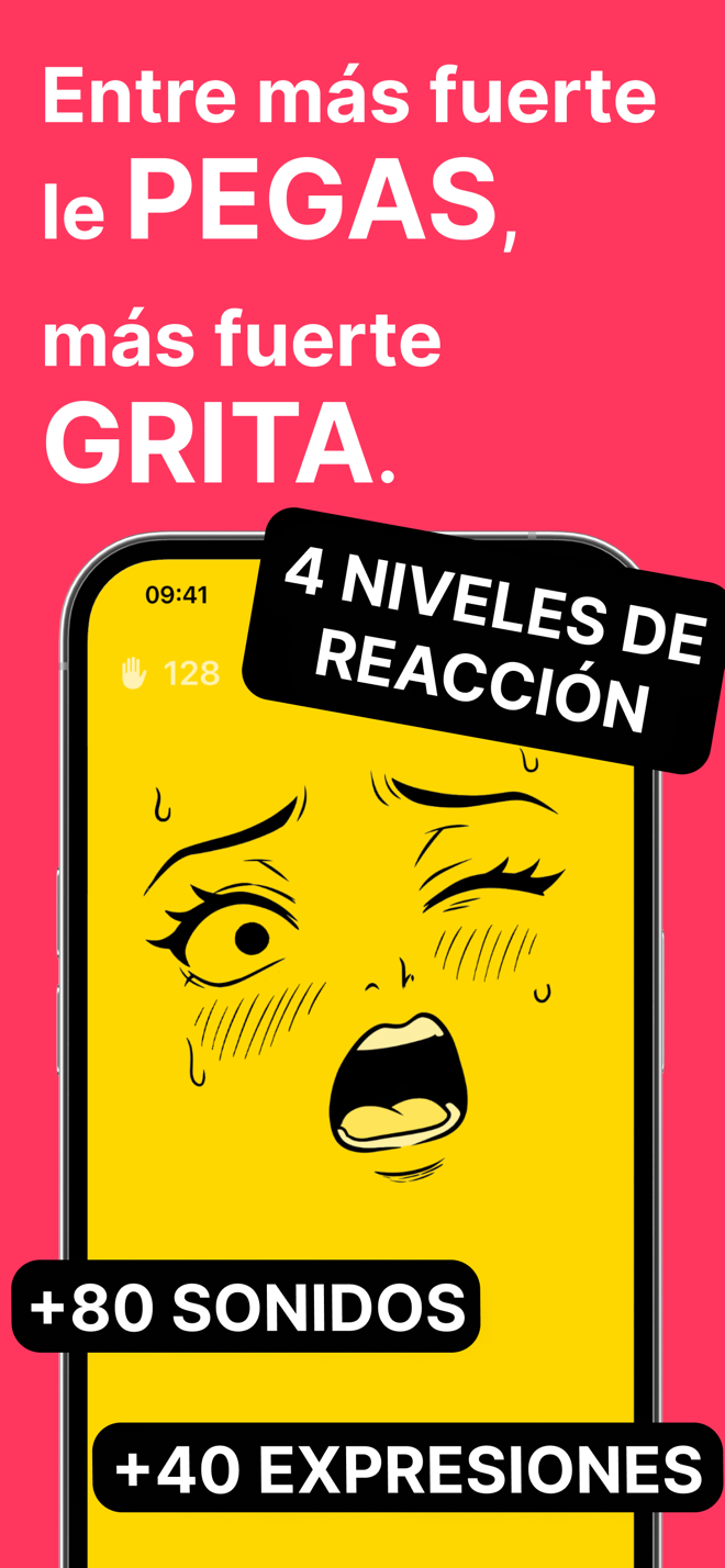 Mientras más fuerte le pegues, más fuerte suena: cara amarilla gritando, más de 80 sonidos y 40 expresiones